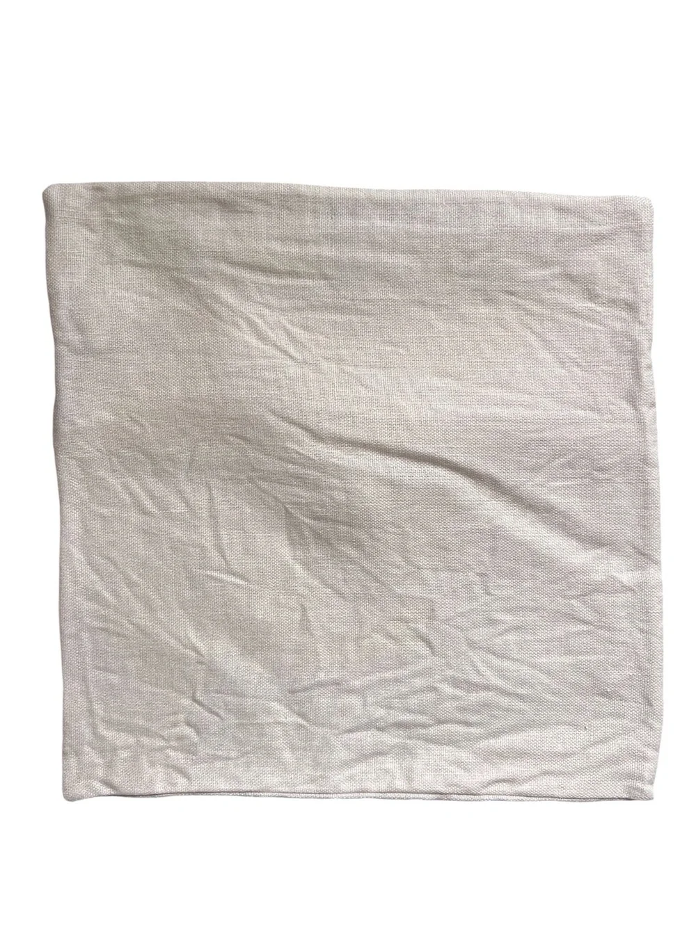 Pottery Barn Cream Pillow Cover Sham Linen Accent Button Coastal Neutral 18 inch